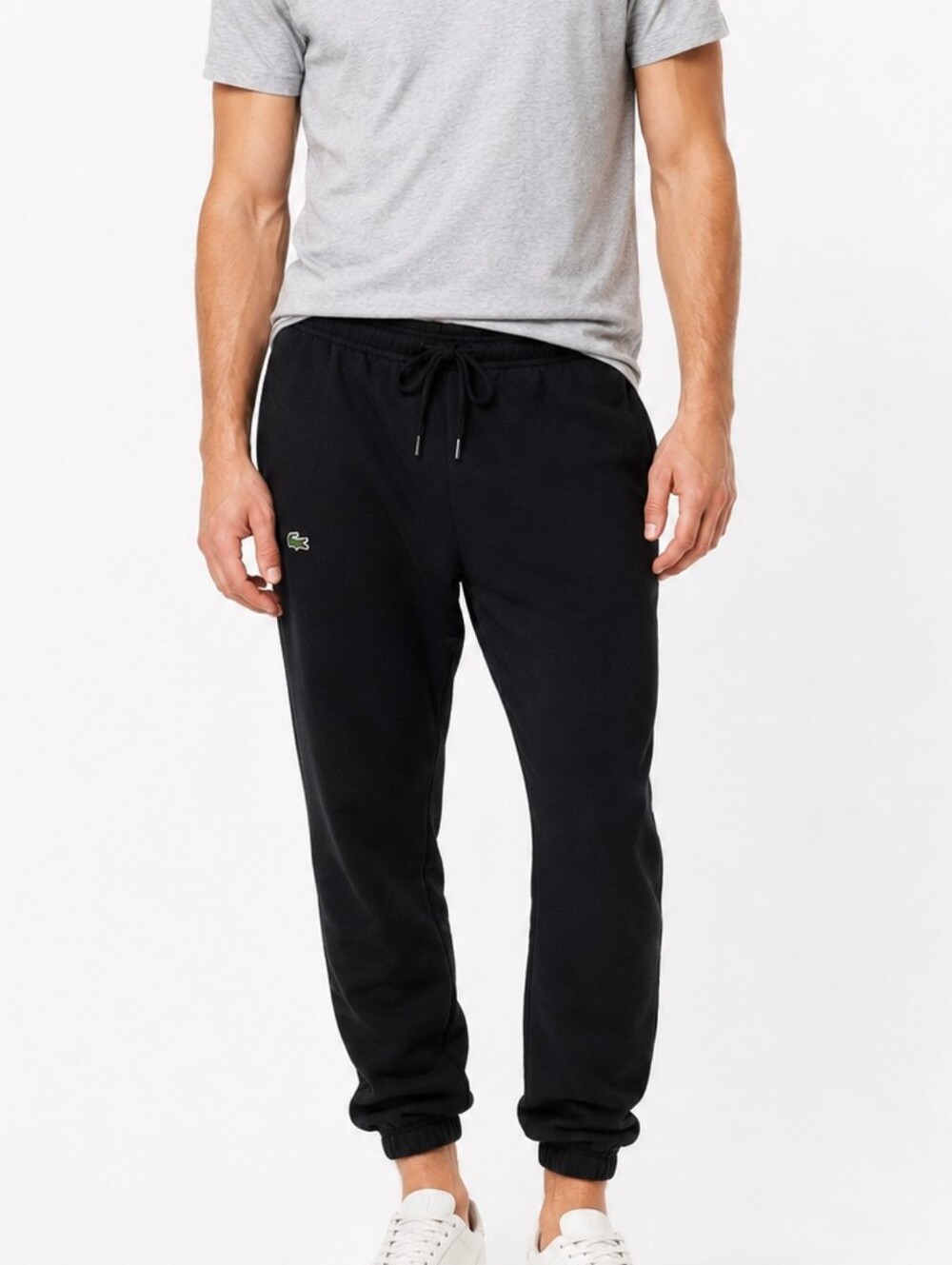 Lacoste Sport Black Jogger Sweatpants Men's XL Drawstring Logo